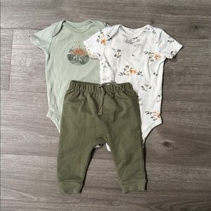 Carters Jungle Themed Bodysuits + Matching Pants